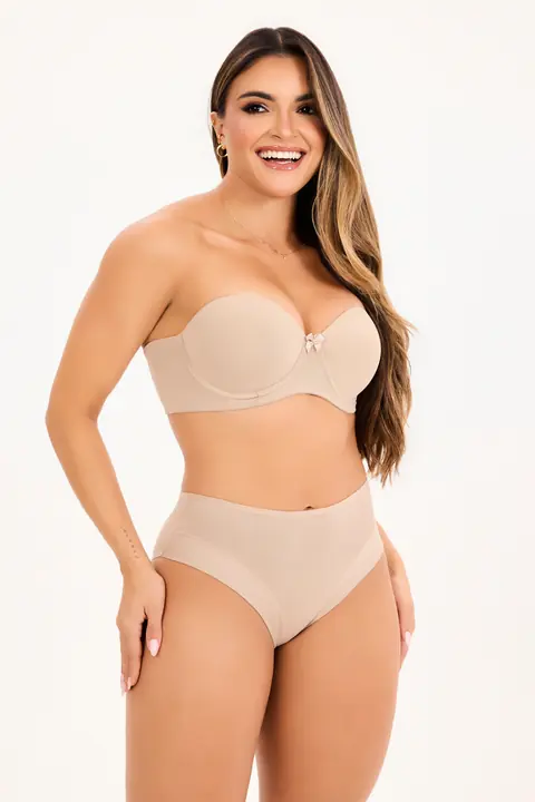 Conjunto de lingerie Mondress em tom neutro
